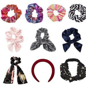 Red Velvet Headband and Scrunchie Variety Pack